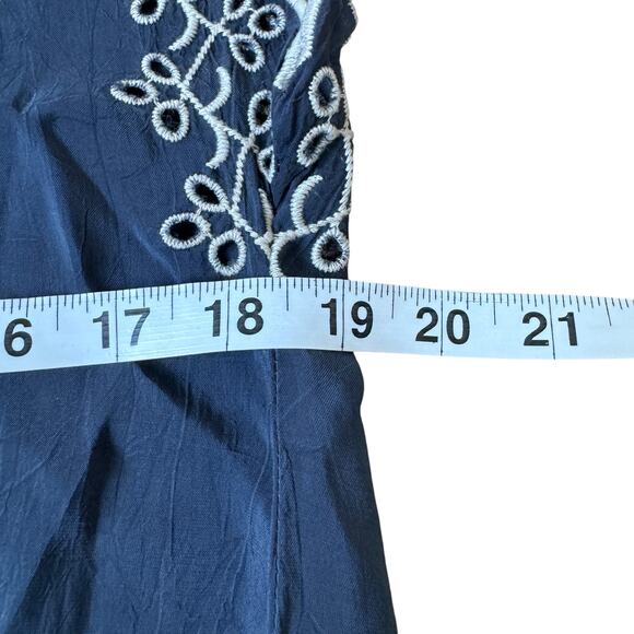 Johnny Was Embroidered Mini Dress Navy - Picture 11 of 12